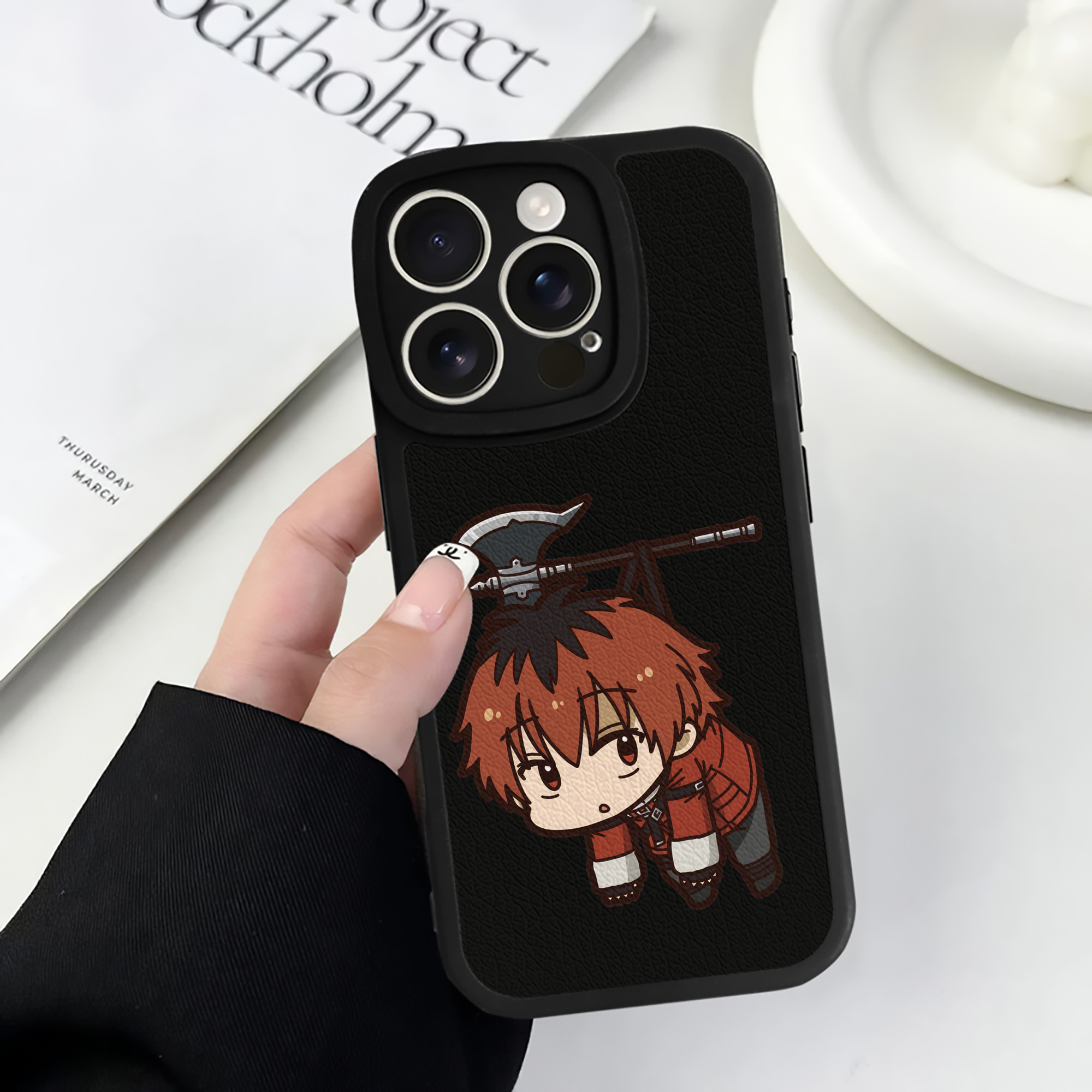 （画像用） 葬送のフリーレン Frieren 【iPhone 16シリーズ対応】シリコンスマホケース（レザー調） 材質：シリコン